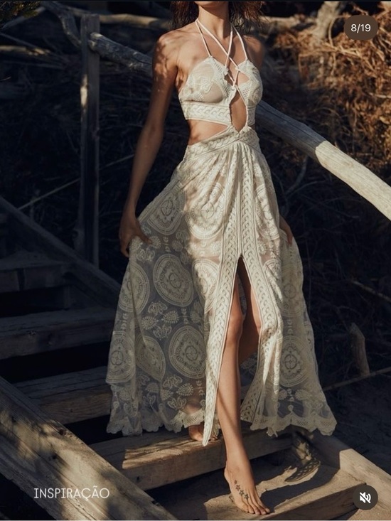 Jen's Pirate Booty Dresses & Skirts - Jen’s Pirate Booty Cream Lace Cutout Dress CS